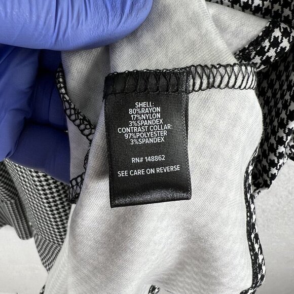 Torrid Womens Mini Stretch Satin Houndstooth Tuxedo Dress size 16 or 1X NWT - Picture 8 of 9